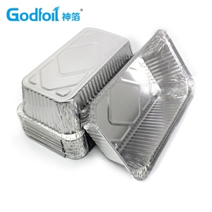 Eco-friendly Household Rectangular Food Grade Aluminum <strong>Foil</strong> <strong>Container</strong> 83160 Packaging 8011 3003 Godfoil Pulp Moulding Accept ISO - Product Image 3