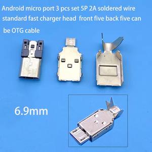 <span class=keywords><strong>Micro</strong></span> <span class=keywords><strong>USB</strong></span> 5 broches 2A type à <span class=keywords><strong>souder</strong></span> connecteurs de chargeur rapide chargeur mâle 5P <span class=keywords><strong>prise</strong></span> de charge arrière <span class=keywords><strong>USB</strong></span> 3 en 1 peut être câble OTG - Product Image 4