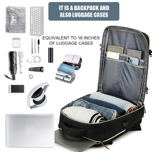 Grande capacità multifunzionale zaino da viaggio USB porta di ricarica Dacron leggero Sport zaino con cerniera scarpa - Product Image 2