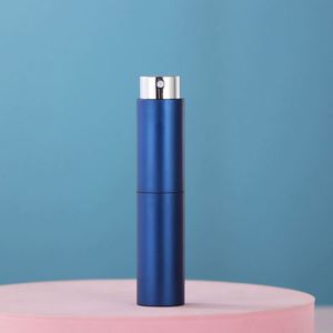 Flacon vaporisateur de parfum miniature rechargeable de 8 ml, en aluminium, avec mécanisme rotatif, 100 pièces, impression sur écran - Product Image 1