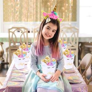 Cajas mágicas de recuerdo de fiesta de unicornio, cajas de golosinas de palomitas de maíz para fiesta de bienvenida de bebé o fiesta de cumpleaños - Product Image 5