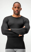 Chemises de compression pour hommes Mma Rashguard Keep Fit Fitness Manches longues Couche de base Peau serrée Haltérophilie Élastique T-shirts pour hommes