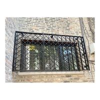 ACE personnalisé noir meilleur prix fer forgé escalier rampe balcon fenêtre fer clôture conceptions