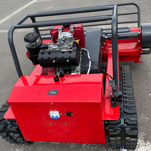 Robot Rasaerba Cingolato <span class=keywords><strong>Mini</strong></span> Telecomandato 2026 Ibrido Benzina/Elettrico per Giardini e Pendenze con Supporto GPS OEM/ODM - Product Image 3