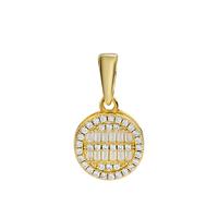 Bijoux de haute qualité 2024 Lec Out 5A Zircon Diamant Argent Sterling 925 Micro Pavé Pendentif rond pour homme