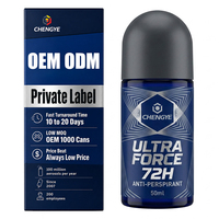 Déodorant anti-transpirant roll-on pour hommes avec protection contre les odeurs et les taches pendant 72 heures, extra fort, longue durée, 50 ml