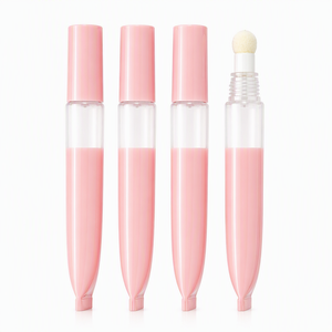Tubo de Brillo Labial Rosa de 5ml, Envase Vacío con Aplicador Grande y Esponjoso, para Niños, Adolescentes, Marca Indie, Fabricante con Logotipo Personalizado - Product Image 6