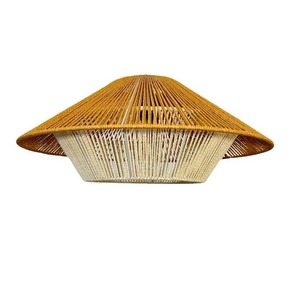 Lámpara Colgante Redonda de Ratán Tejido con LED para Sala de Estar, Dormitorio, Hotel, Área de Iluminación de 5-10 m² - Product Image 1