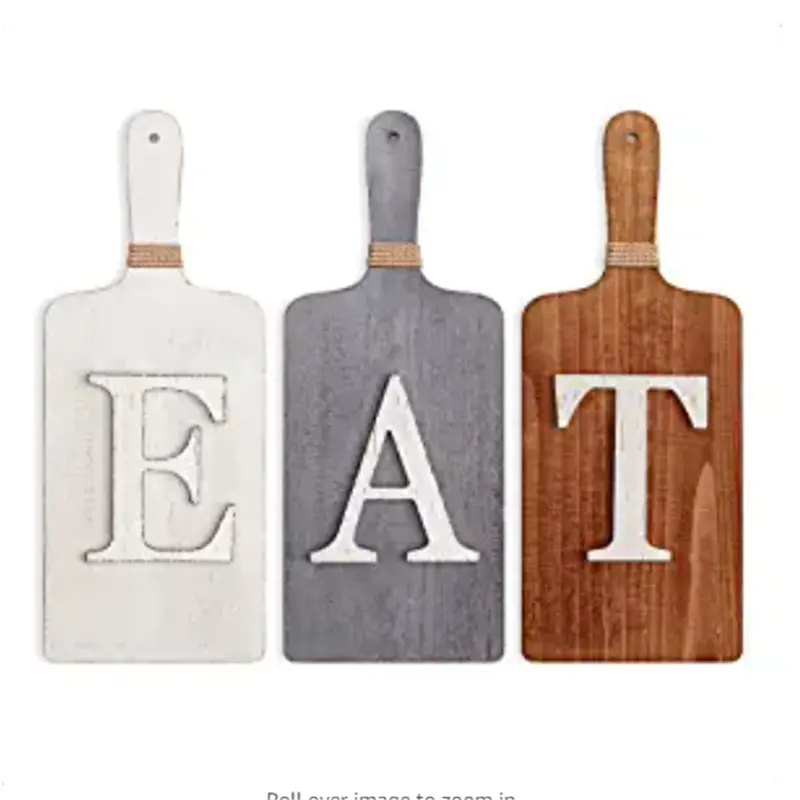 Primitive Country Farmhouse Home and Kitchen Decor Barnyard Designs Cutting Board Eat Sign Rustic Hanging Wall Decor
