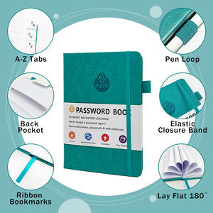 Libro Porta Password A5 da 136 Pagine con Elastico, Agenda Telefoni e Indirizzi in Similpelle Premium, Taccuino in PU Disponibile - Product Image 3