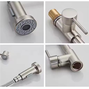 <span class=keywords><strong>Robinet</strong></span> de cuisine FEIDU moderne de luxe à poignée unique, chromé, en acier inoxydable, à montage sur plan, avec extension <span class=keywords><strong>flexible</strong></span> extractible - Product Image 4