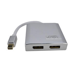 Mini <span class=keywords><strong>DisplayPort</strong></span> 1,2 macho a doble <span class=keywords><strong>puerto</strong></span> de pantalla DP hembra MST Hub adaptador - Product Image 1