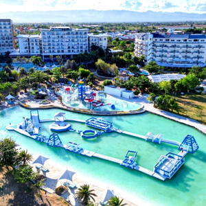 Parc aquatique gonflable commercial/nouveau parc aquatique de conception/parcours d'obstacles gonflable de défi de ligne droite à vendre - Product Image 1