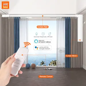 TYSH Smart Home Customizable Motorized Curtain System Remote Control Electric Automatic Curtain Rail Automatic Curtain Opener