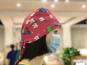 Elegante nuovo modello cappelli da infermiera in sala operatoria alla moda accessori per uniformi da clinica in cotone con stampa da medico in tessuto per abbigliamento ospedaliero - Product Image 5