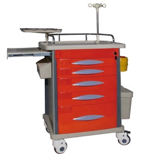 경쟁력 있는 가격의 병원 장비 응급 카트 의료 응급 약품 트롤리 서랍 포함 - Product Image 6