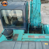 Excavatrice sur chenilles d'occasion Kobelco SK210 du Japon, 21 tonnes, faible nombre d'heures, diesel hydraulique, excellent état, prête à être expédiée FOB