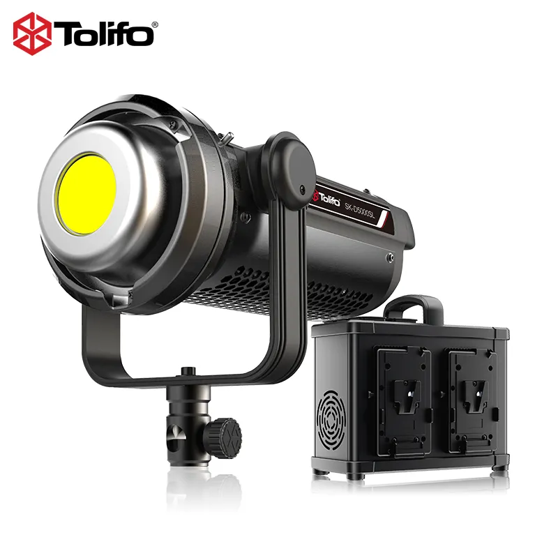 TOLIFO Newest Product 500W High Power Daylight Bowens Studio Light COB LED Video Photo Light for Film Photography Shooting