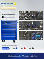 Juego de Herramientas de Reparación de Máquinas Blue-Point de 381 Piezas, Juego Combinado de Reparación Universal, Resistente, con Carro de Herramientas de 7 Cajones