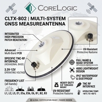 Antena Externa GNSS de Cuatro Sistemas CLTX-802, Precisión de Centro de Fase de ±2 mm, Antena GPS BeiDou GLONASS para Monitoreo Sísmico