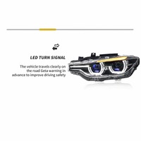 Nouveau projecteur de phare LED ABS 12V 6000K pour F30 13-18 F35 LCI avec DRL jaune et blanc convertible