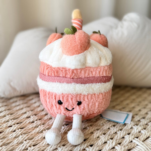 ตุ๊กตาเค้กพีชน่ารักจาก UK JE ของเล่นตุ๊กตาผ้าพลัฌนุ่ม บรรจุใยฝ้าย PP ซีรีส์ขนมหวานแสน<span class=keywords><strong>หวาน</strong></span> ของขวัญวันเกิดแสนอบอุ่นใจ - Product Image 1