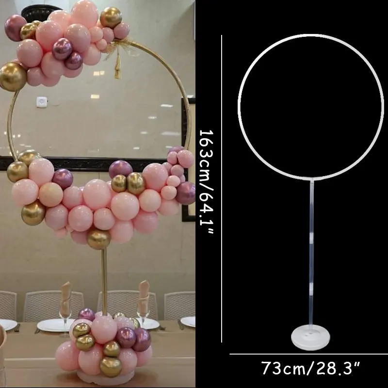 Baby Shower Party Supplies Round Balloon Stand Column with Arch for Wedding Decoration Backdrop Balloon Accessories
