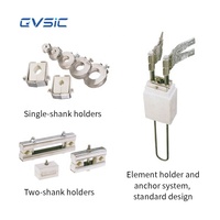 Sangle de connexion pour four à moufle et chauffages MoSi2, avec pince à ressort pour support à deux tiges