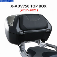 Top Case Moto 50L en PP pour Honda XADV750, Coffre de Rangement Moto avec Base à Démontage Rapide pour Installation Facile