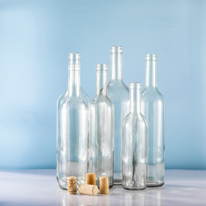 Récipient de <span class=keywords><strong>cidre</strong></span> de Martini de rhum rond classique 375/500/750/1000/1500ml bouteille d'alcool en verre de vin rouge clair avec <span class=keywords><strong>bouchon</strong></span> en liège - Product Image 4