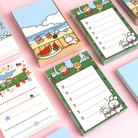 Conception imprimée personnalisée de papeterie réutilisable Cartoon Diary Sticky Notepad