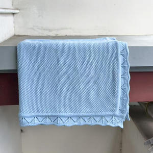 <span class=keywords><strong>Couverture</strong></span> d'emmaillotage pour bébé en tricot avec dentelle, toutes saisons, pour poussette - Product Image 6