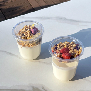 Gobelet en plastique transparent jetable pour thé au lait, crème glacée et boissons froides, avec couvercle, fourni par l'usine - Product Image 2