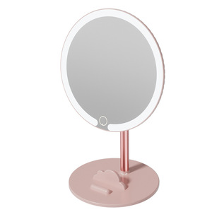 LED Makeup Mirror Round Desktop Smart Touch With Light For Home Student Dormitory High Definition Mirror - Product Image 5