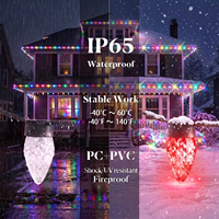 Guirlande lumineuse de Noël extérieure Ismart C9, 50 LED, IP65, ampoules en forme de fraise, connectable, bobine pour terrasse, fête, décoration de vacances
