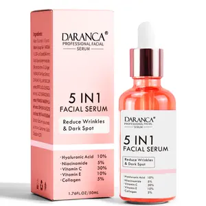 Effective 5 IN 1 Face Serum Hyaluronic Acid Moisturizing Spots Anti Dark Whitening Collagen Aging Nicotinamide
