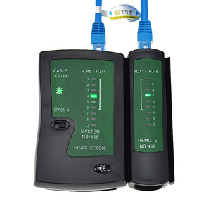 เครื่องทดสอบสายเคเบิล NSS 468A RJ45 RJ11 เครื่องวิเคราะห์เครือข่ายจอแสดงผล LED ชุดรีโมทมาสเตอร์ - Product Image 3