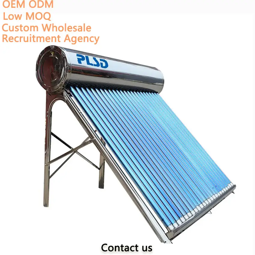 ODM Compact Pressurized Residential Solar Water Heaters Vacuum Tube Stainless Steel OEM Supplier Hot 100L 200L Wall Mounted 300