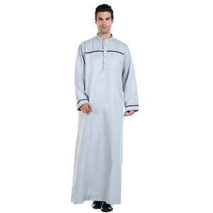 Kaftan túnica islámica hombres musulmán árabe Thobe Oriente Medio Ropa Étnica islámica manga larga Thobe