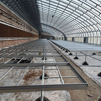 Serres agricoles GT, grandes serres en film plastique multi-spans avec structure en métal