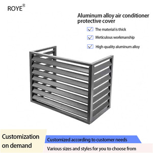 Grille de ventilation extérieure en alliage d'aluminium pour climatiseur, protection contre la pluie, grille à lamelles carrée, garde-corps en <span class=keywords><strong>tube</strong></span> <span class=keywords><strong>carré</strong></span> - Product Image 3