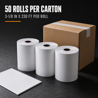 Rouleau de papier thermique 80x80, rouleau de papier thermique 80mm, rouleaux de reçus 3 1/8 x 230 pieds 48gsm, directement de l'usine