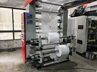 Mesin Printer Flexografi 6 Warna Roll to Roll Film PE Stasiun Ganda Kecepatan Sedang YT-61200