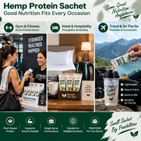 Protéine de chanvre en sachet individuel 30g – Poudre protéinée végétale végane pour la gym, l'hôtel, les voyages – Pour propriétaires de marques et distributeurs