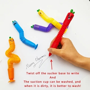 Penna Carota Antistress Divertente per Ufficio e Scuola, Giocattolo Sensoriale Mini Tubo in Plastica Espandibile, Penna Estensibile e Espandibile - Product Image 5