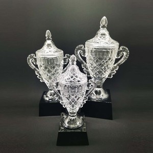 Tùy chỉnh thiết kế mới của nhà sản xuất cao minh bạch Tinh thể thủy tinh Trophy pha lê vương miện Trophy - Product Image 2