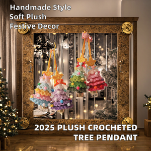 Ano novo 2025 Decoração De Natal Crochet Pot Flores Crochet Handmade Pot Crochet Árvore De Natal Home Decor Produtos - Product Image 2