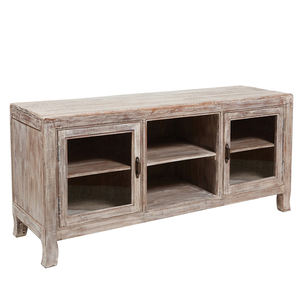 KVJ-7328 francese stile Vintage antico riciclato massello legno di quercia libreria con 2 porte armadietto rustico - Product Image 3