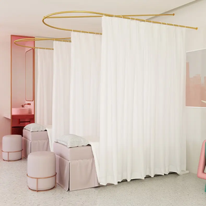 Penyangga Tirai Salon Bentuk U dari Besi, Furnitur Salon Metal, Penyangga Tirai Kabin Salon, Diskon Besar - Product Image 1