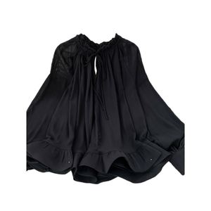 Camicette Primavera Autunno 2026 Stile Coreano da Socialite, con Maniche a Lanterna Lunghe, <span class=keywords><strong>Collo</strong></span> Tondo, Balze Morbide, in Chiffon, Top Casual da Donna - Product Image 6